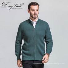 L&#39;usine de la Mongolie intérieure Directement Cachemire Crew Pull Pull Cardigan pour hommes